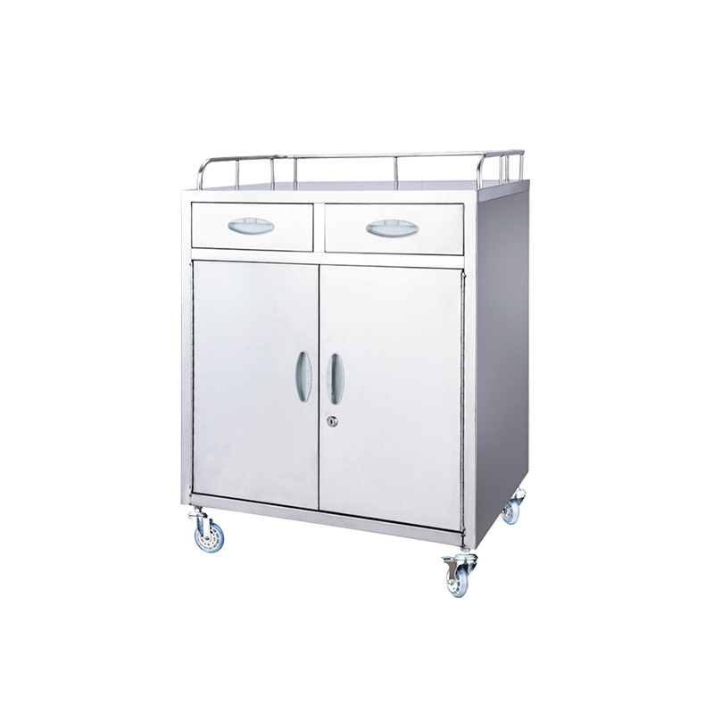 Movable Medical Stainless Steel Hospital Medicine Trolley Cart With Wheels