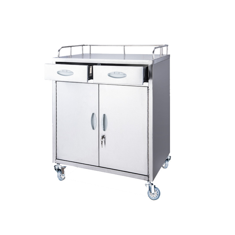 Movable Medical Stainless Steel Hospital Medicine Trolley Cart With Wheels