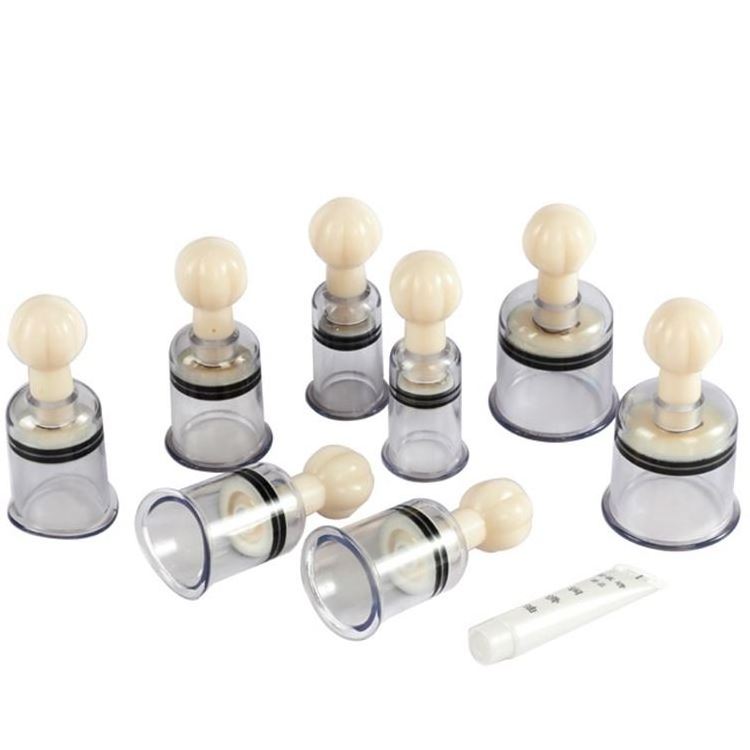 1*8 Hot sale health medical massage jar apparatus Twist Up Breast Nipple Natural rotary twist cupping kit