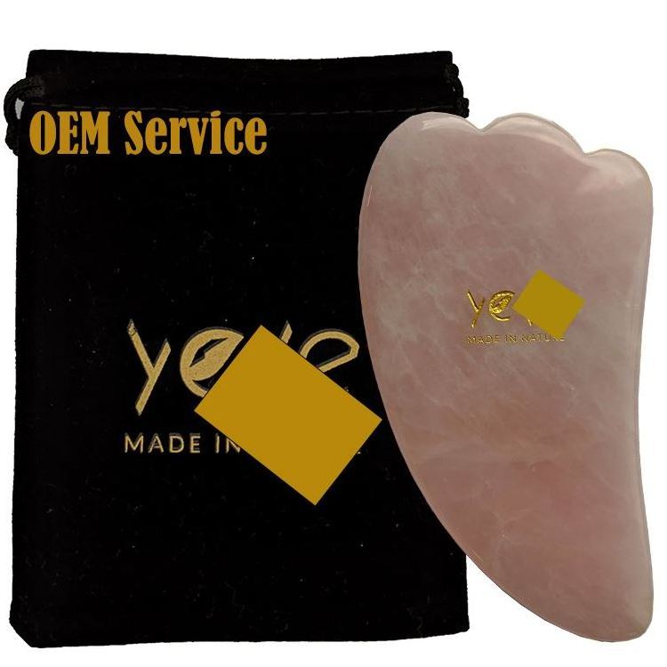 Face Massager customized gua sha facial tool natural jade stone for Meridian Muscle Relaxation Skin Lifting Face Thin Gouache