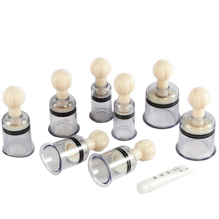 Hot Medical top magnetic chinese twist cupping with 8 pcs cup for Nipple Suckers Enlargement NO-Pump Suction