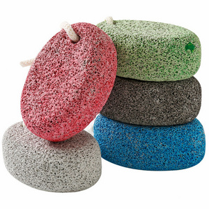 2pcs Hot sell coloured Foot Exfoliator Pedicure Tools Foot Scrub Dead Skin Natural Lava foot pumice stone for feet