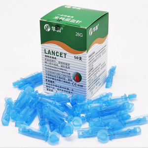 50 per box Disposable Twist Top lancet 28g blood lancets for diabetics with plastic cover for Blood Glucose Testing