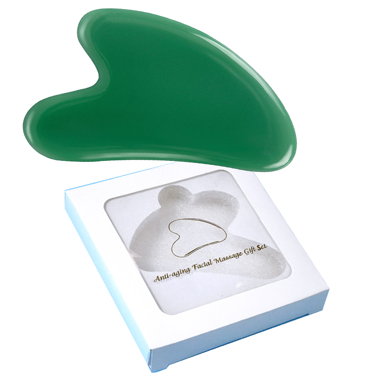 White Jade Stone Massage Natural Quartz Scraper white jade gua sha for Face Lifting Facial Massager Tool for Back