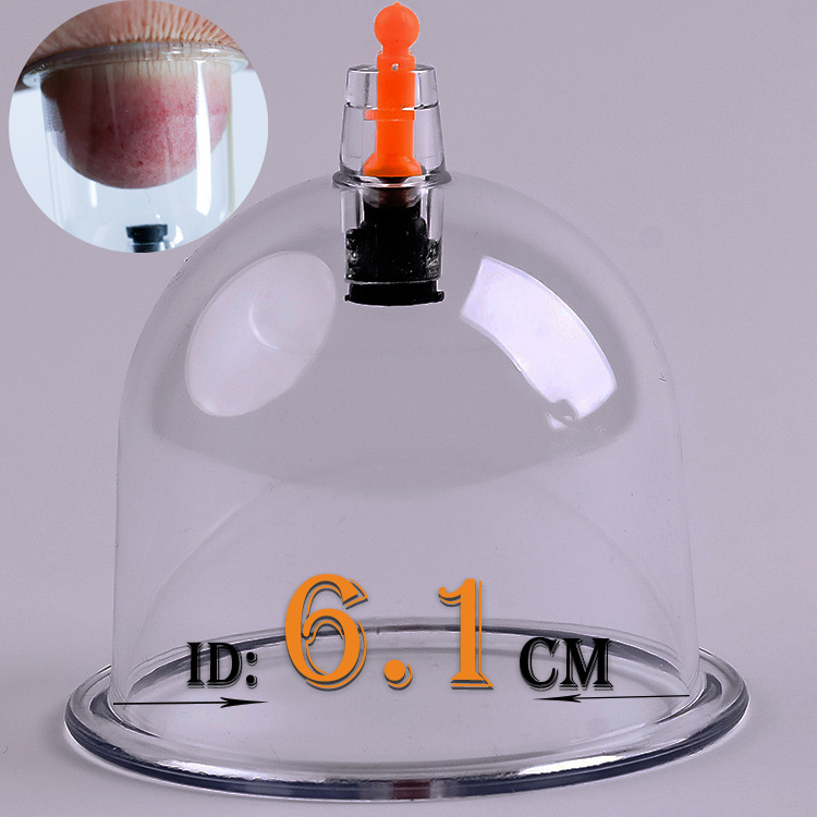 1000 Y1 MIX 6.1CM wholesale Hand pump disposable Hijama therapy vacuum cup set suction cupping massage for sale