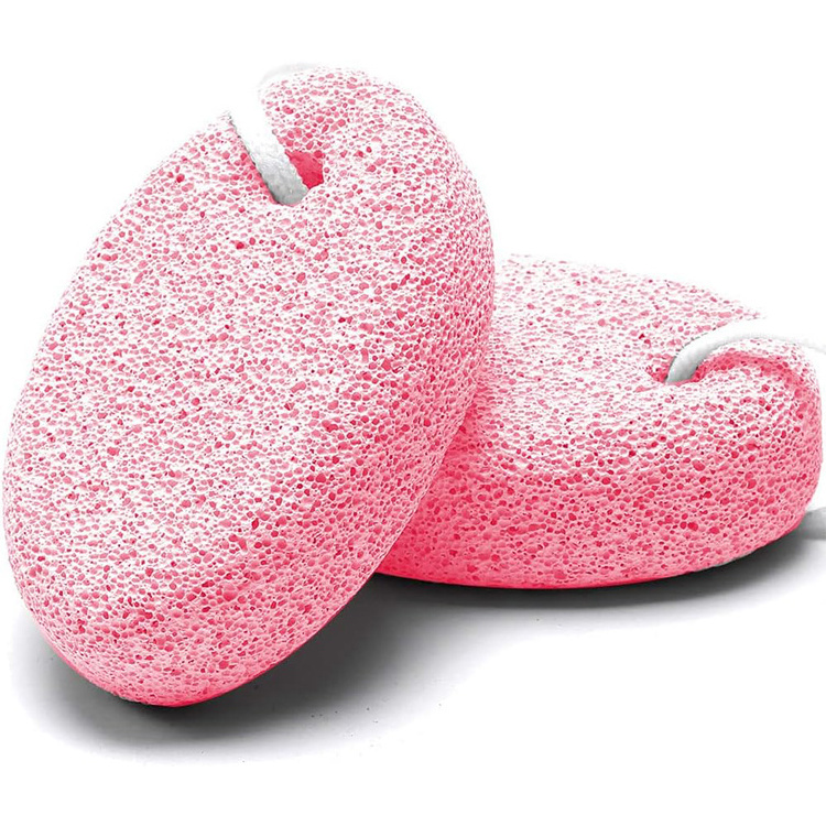 2pcs Hot sell coloured Foot Exfoliator Pedicure Tools Foot Scrub Dead Skin Natural Lava foot pumice stone for feet