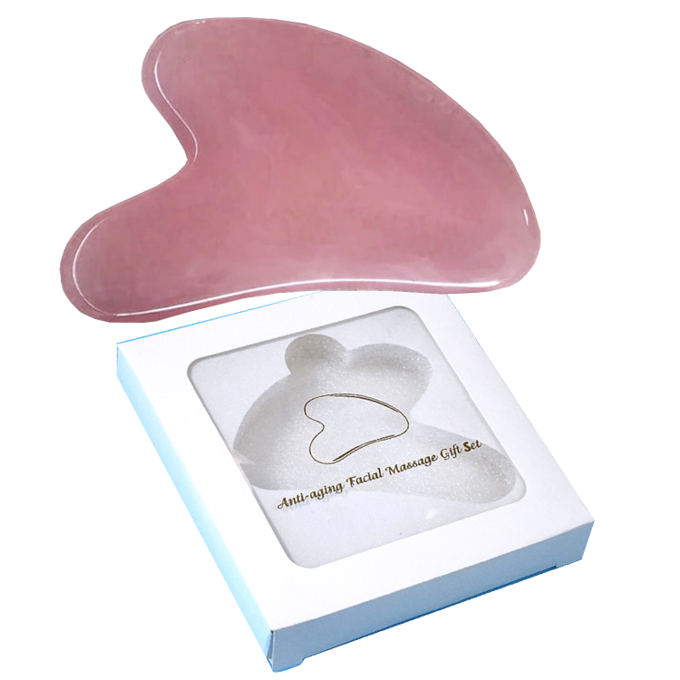 White Jade Stone Massage Natural Quartz Scraper white jade gua sha for Face Lifting Facial Massager Tool for Back