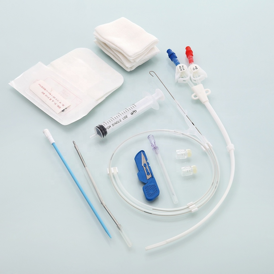 Medical disposable Long Term hemodialysis catheter set blood permanent haemodialysis kit CE ISO clinical consumable