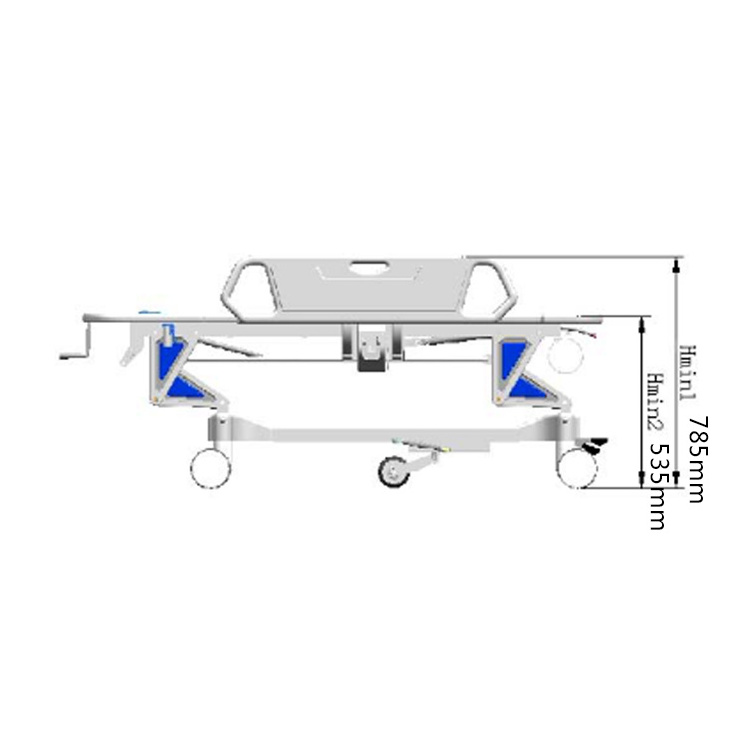 Good Quality Hospital Emergency Transport Trolley Stretcher Ambulance Bed