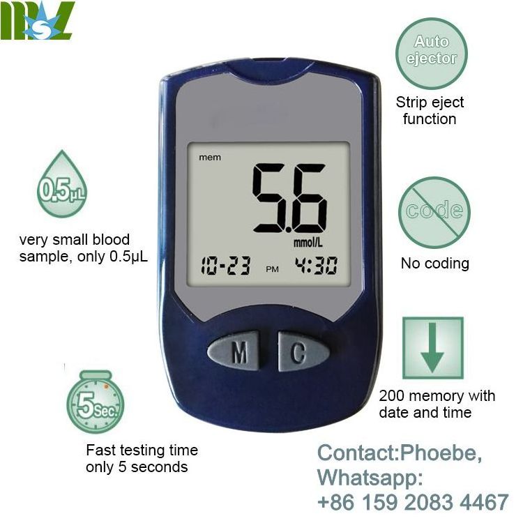 Digital Blood Glucose Meter New Price for Diabetes with Test Strips Lancet