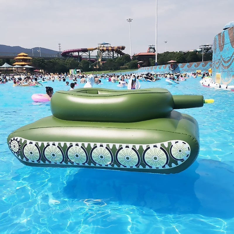 Wholesale New PVC Inflatable  Tank Connected To Water Gun Swimming Rings Inflatable Pool Float Swimming Pool Accessories