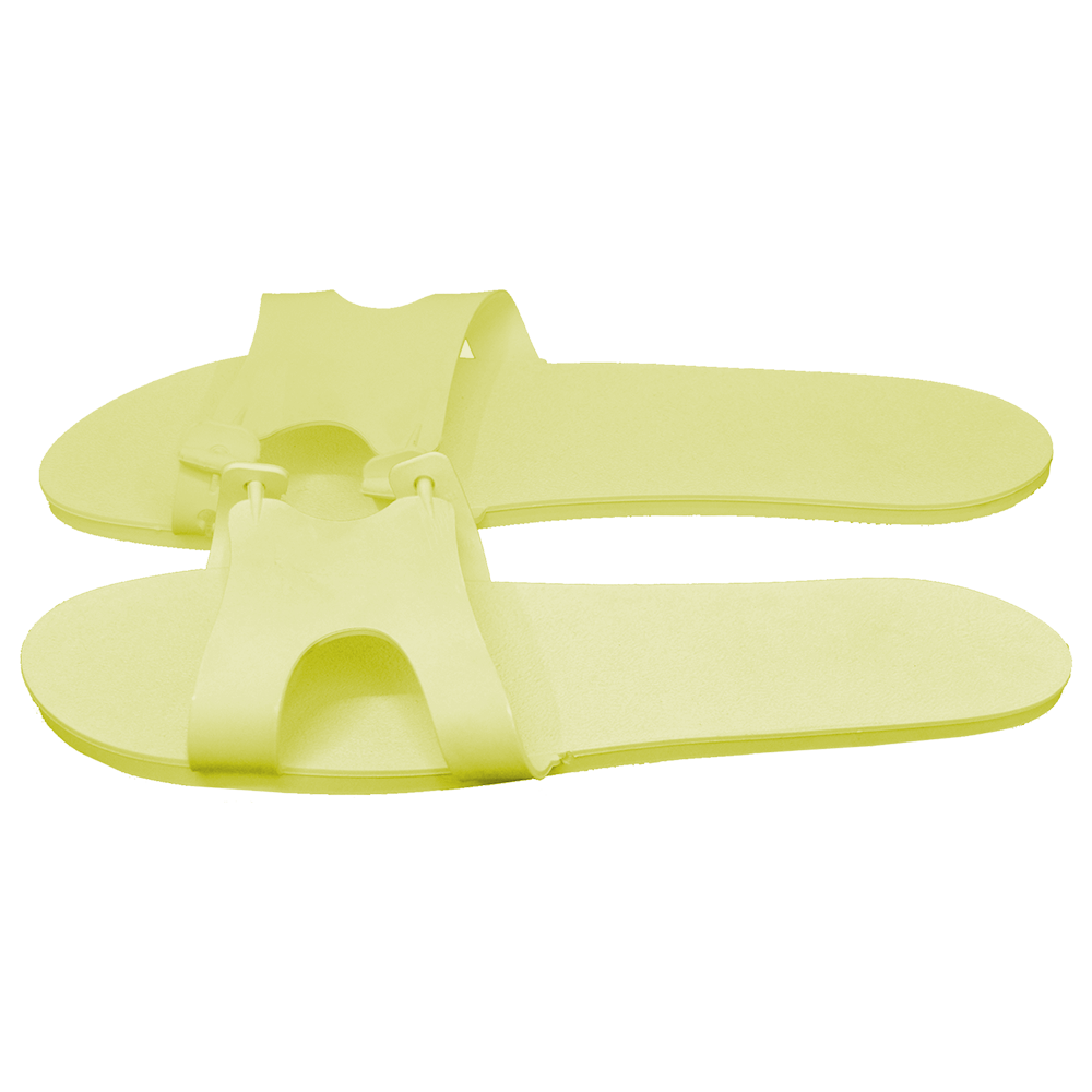 Unisex Slippers - Anti-Slip Open Toe Slides Quick Drying Sandals - Summer Beach Spa Pool Outdoor Shower -Yellow, Size: S, M