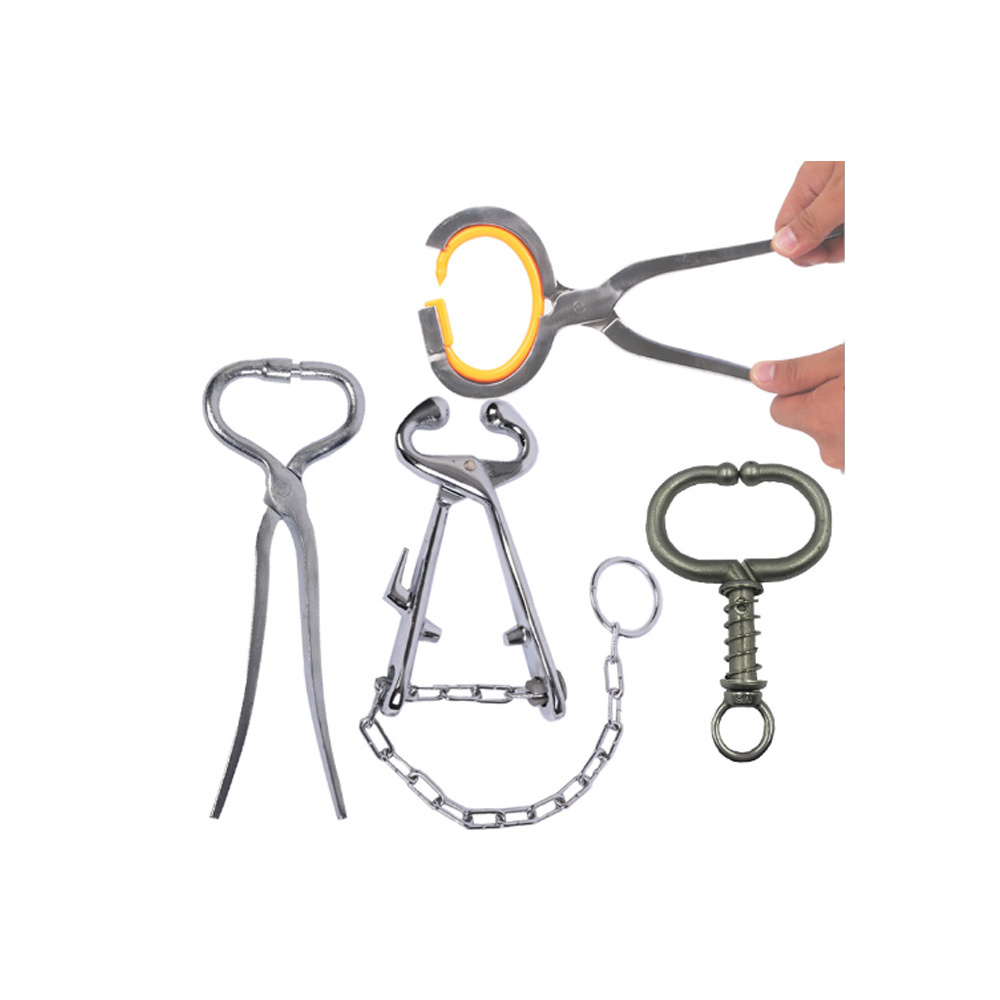 High Performance Veterinary Stainless Steel Cattle Leaders Nose Ring Installation Pliers Bull Holder ox Nose Plier