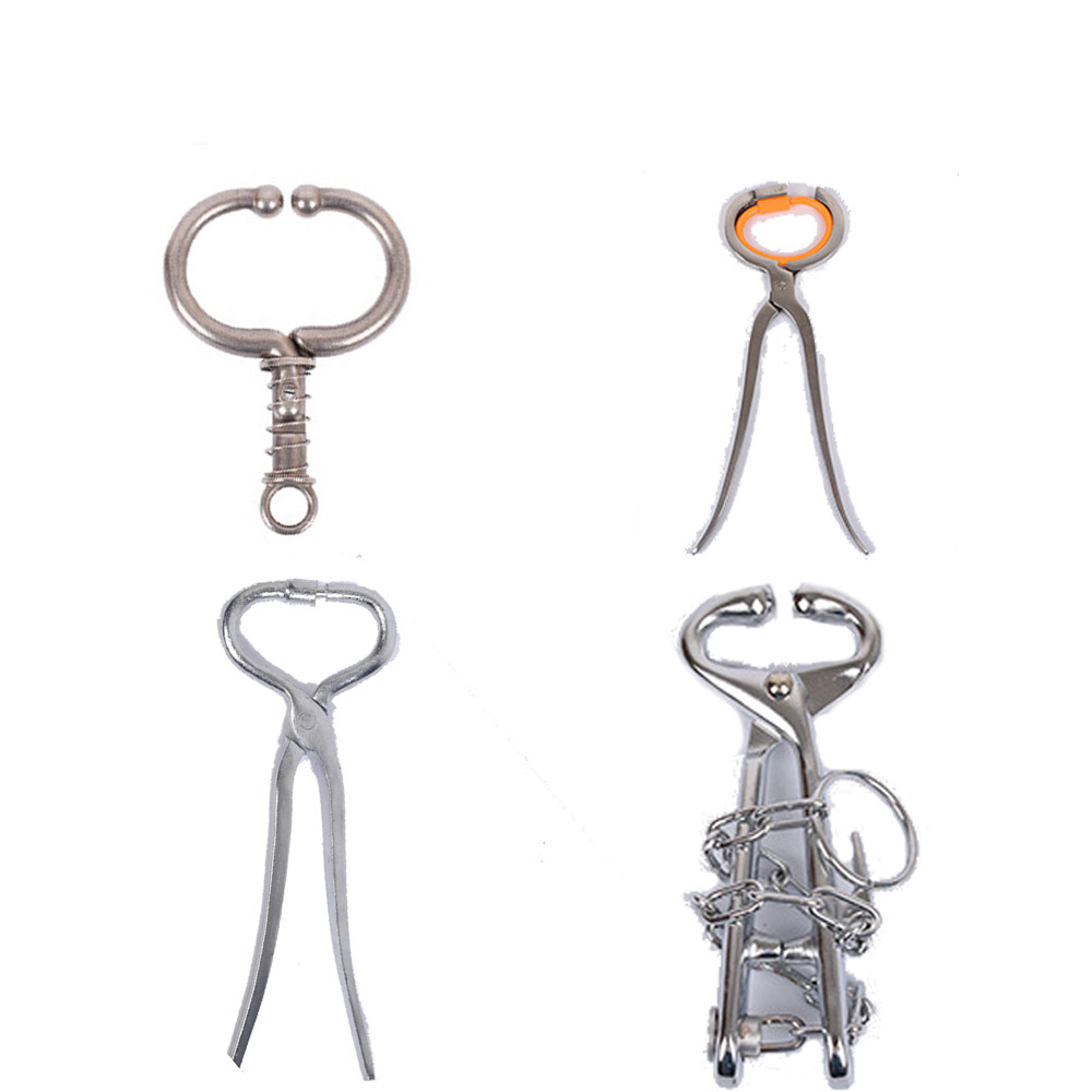 High Performance Veterinary Stainless Steel Cattle Leaders Nose Ring Installation Pliers Bull Holder ox Nose Plier