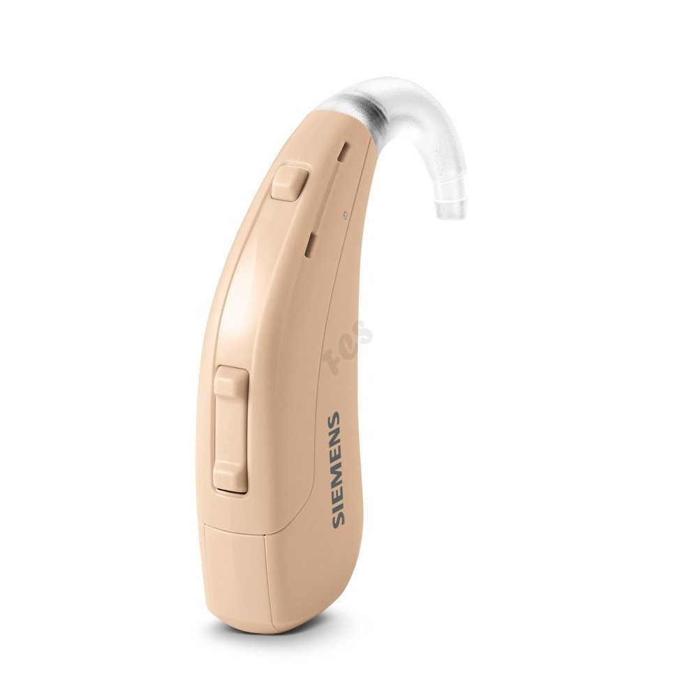 Siemens Beige colour Intuis 3SP BTE digital programmable hearing aid 12 channel CE with covers profound hearing loss