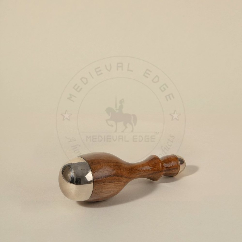 TCM Small & Oval Shaped Marma Kansa wand & Handle Teak Wood for face and Acupressure Massager Manufacturer