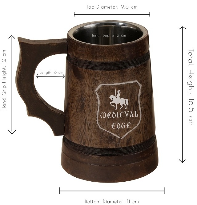 Custom Design Wooden Drinking Beer Mug with Stainless Steel Tumbler Manufacturer