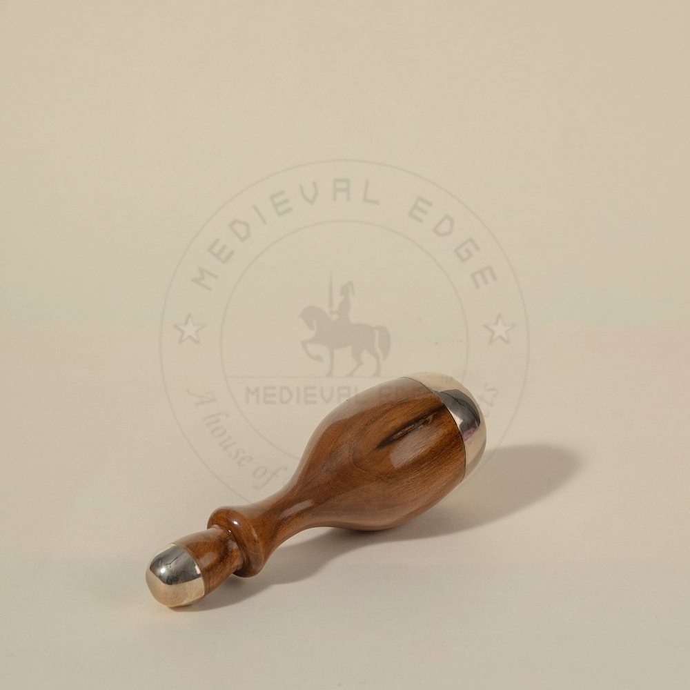 TCM Small & Oval Shaped Marma Kansa wand & Handle Teak Wood for face and Acupressure Massager Manufacturer