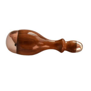 TCM Small & Oval Shaped Marma Kansa wand & Handle Teak Wood for face and Acupressure Massager Manufacturer