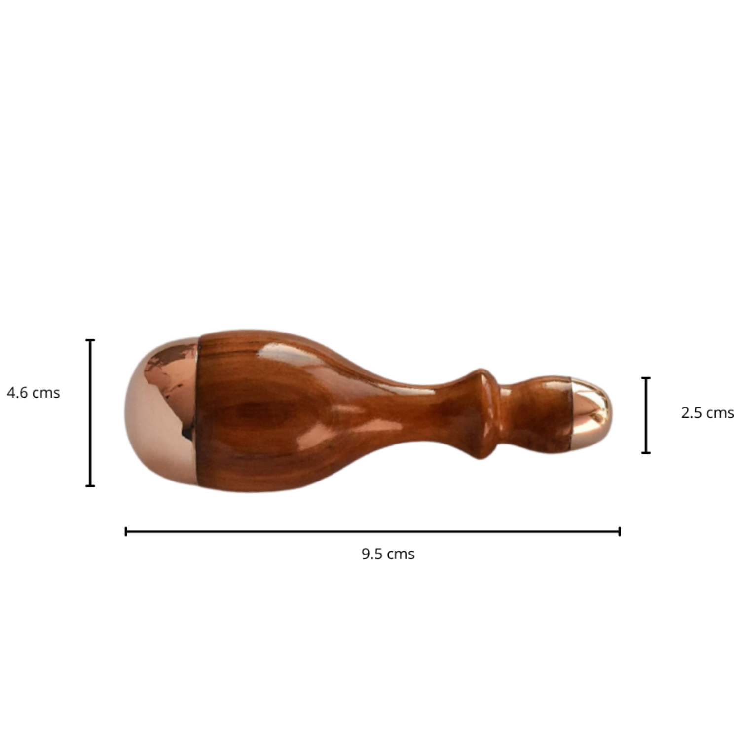 TCM Small & Oval Shaped Marma Kansa wand & Handle Teak Wood for face and Acupressure Massager Manufacturer