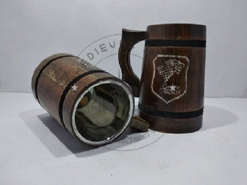 Custom Design Wooden Drinking Beer Mug with Stainless Steel Tumbler Manufacturer