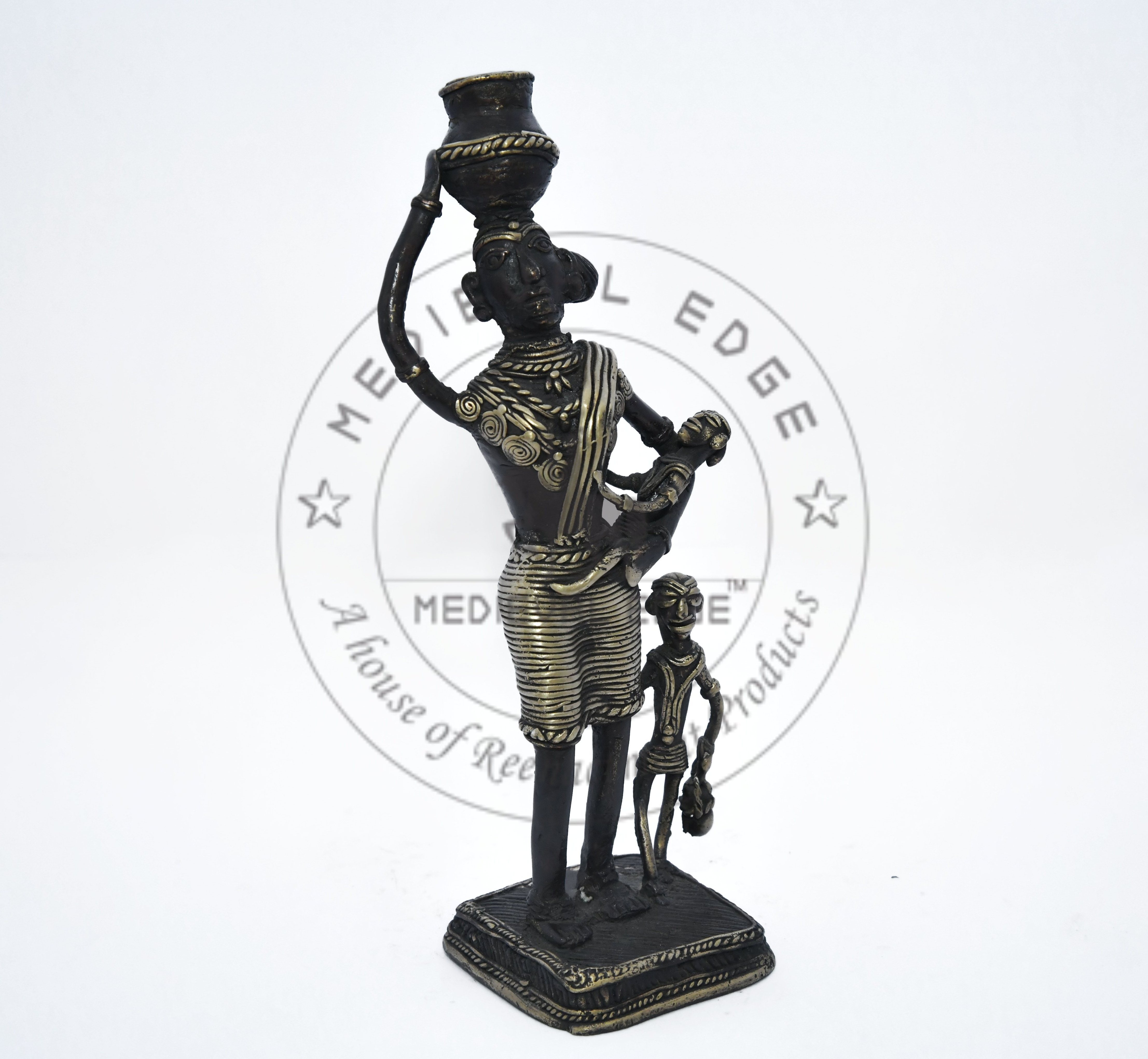 Highest Selling Brass Tribal Lady with Two Children Figurine by Medieval Edge at an affordable wholesale price