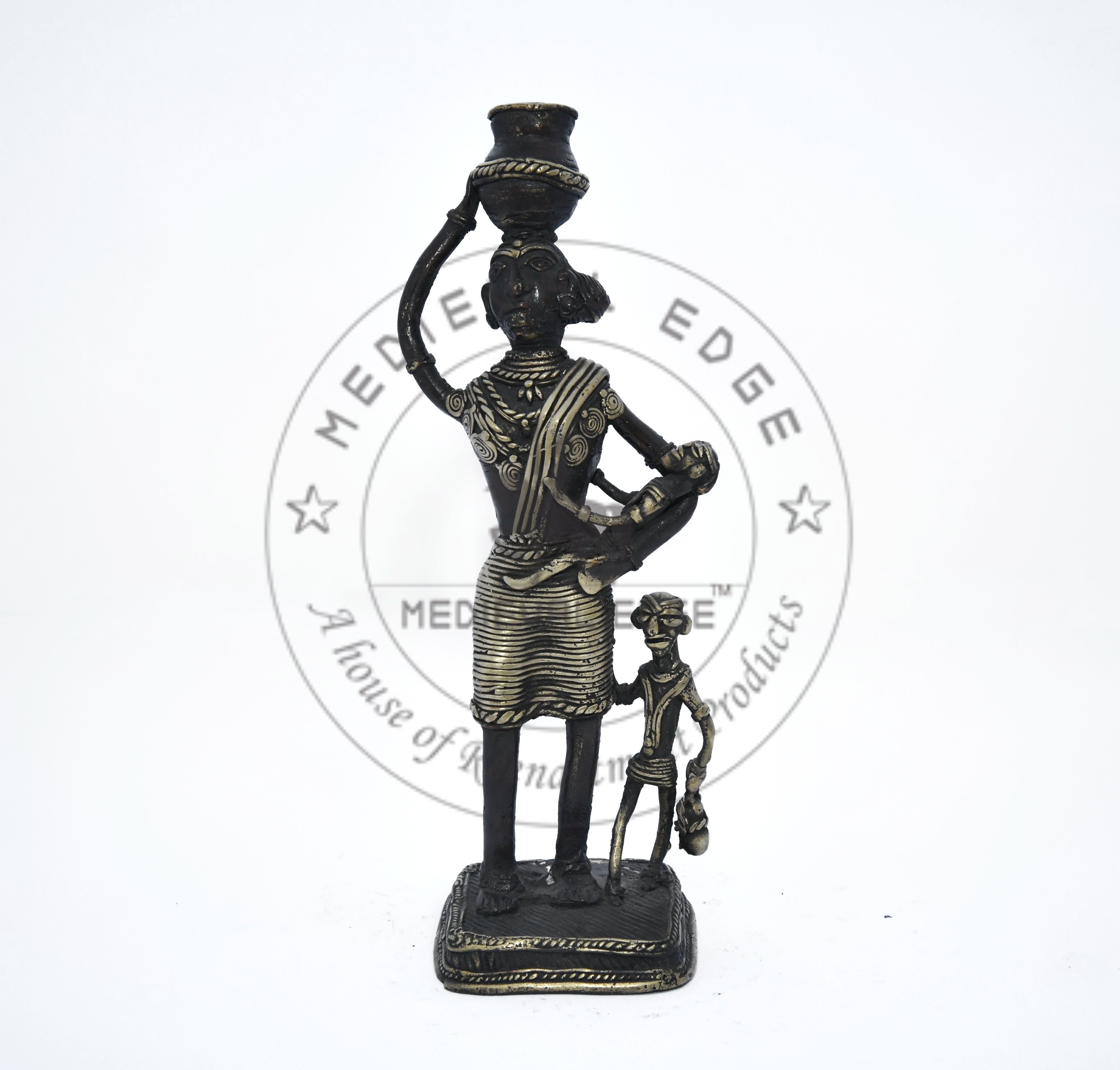 Highest Selling Brass Tribal Lady with Two Children Figurine by Medieval Edge at an affordable wholesale price