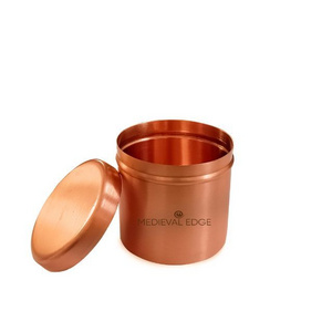 Copper Candle Container Copper Dry Fruit container with Copper Lid Votive Wax Holder for candle making