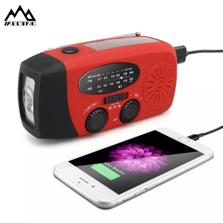 MEDING New Product doomsday preppers survival kit with LED torch FM radio 2000mAh power bank