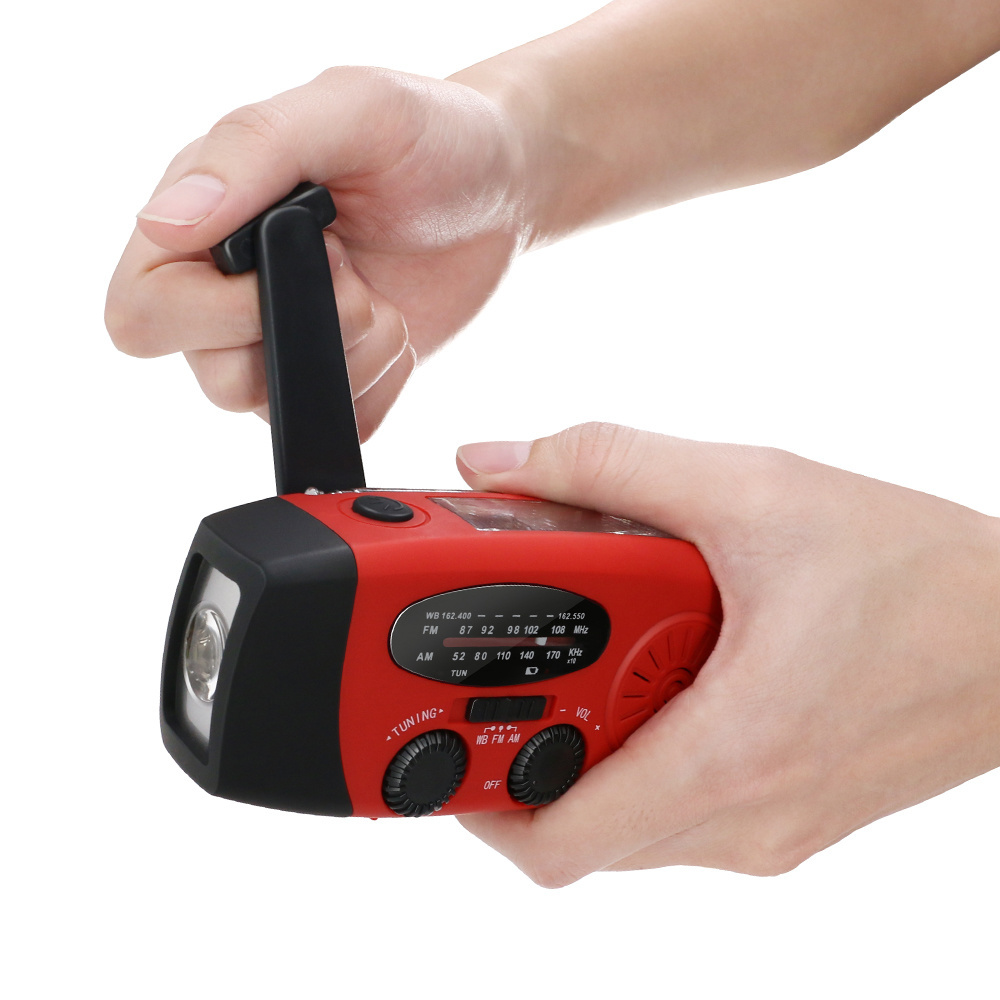 solar hand windup flashlight radio national japan radio with micro USB phone charger