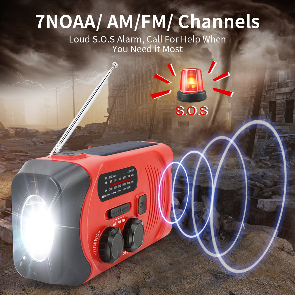 3w solar fm radio kits with am/fm radio emergency solar hand crank portable radio led light