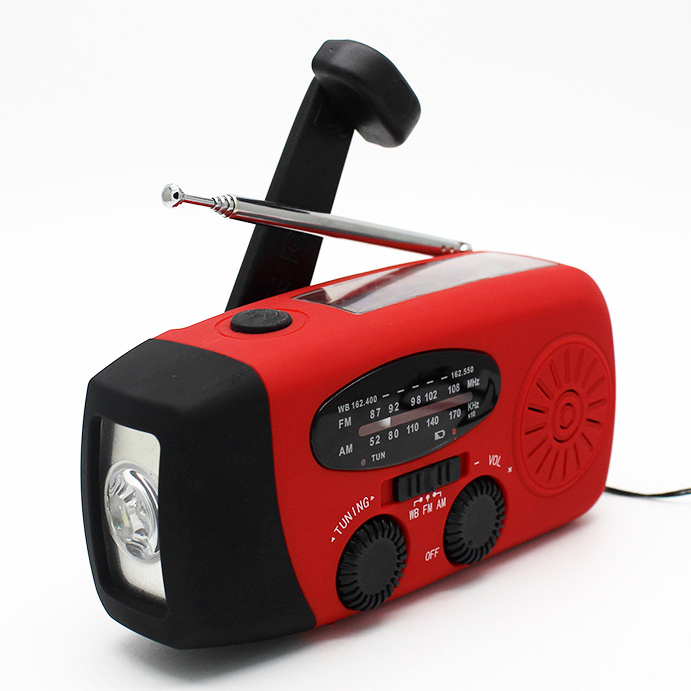 Solar Emergency hand crank am fm noaa radio dynamo weather radio