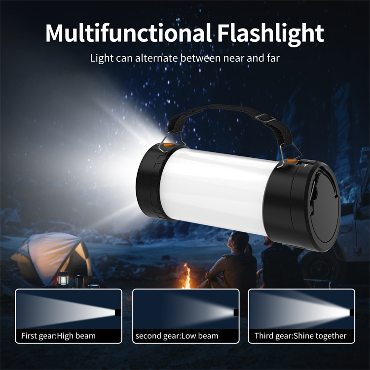 Portable Bright Camping Lantern Rechargeable 4000Mah SOS Warning Flash Light Camping