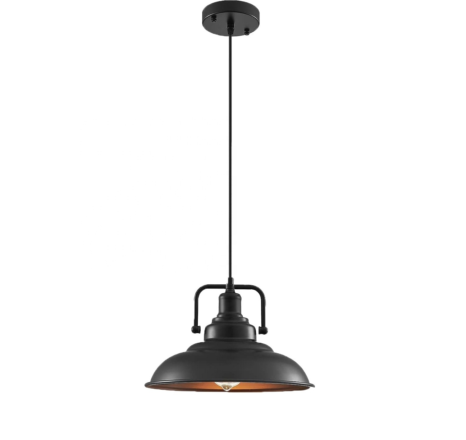 Black Pendant Light fixtures,Matte ceiling lamp Kitchen Island,Industrial Pendant lamp