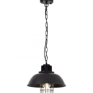 Woholitable Black Light Pendant, Metal Industrial Hanging Ceiling Light Fixture, Vintage Pendant Light