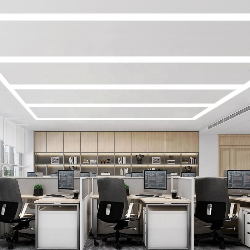 OPPstable LED ceiling light office chandelier modern simple iron art office building long light aisle corridor light