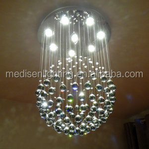 Crystals Chandelier Hanging Lighting Flush Mount Spiral Pendant Lamps Lights