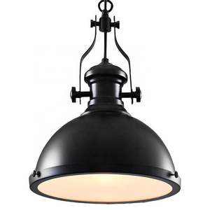 American village style black Industry retro Farm house Pendant lamp Kitchen Island lighting metal chandelier