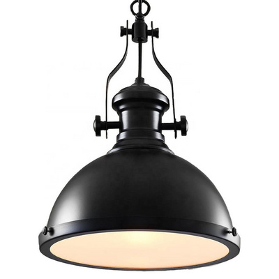 American village style black Industry retro Farm house Pendant lamp Kitchen Island lighting metal chandelier