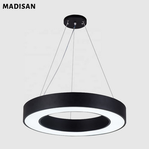 Office lighting led chandelier Round solid hollow circle size ring gym dance studio ceiling light