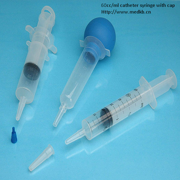 Clear 50cc/60cc Catheter Syringe with Tip Cap