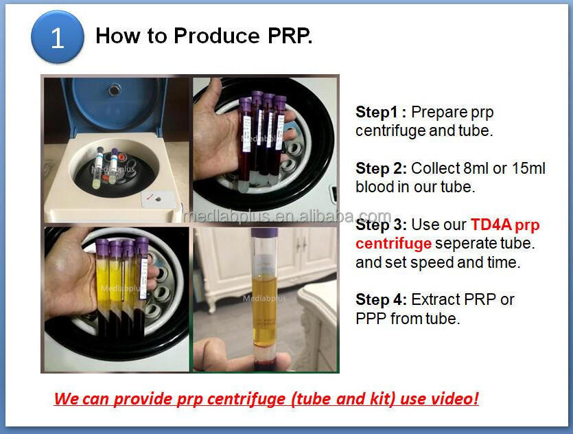 Customer OEM Logo High Concentration PRP prf Tube centrifuge prf kit