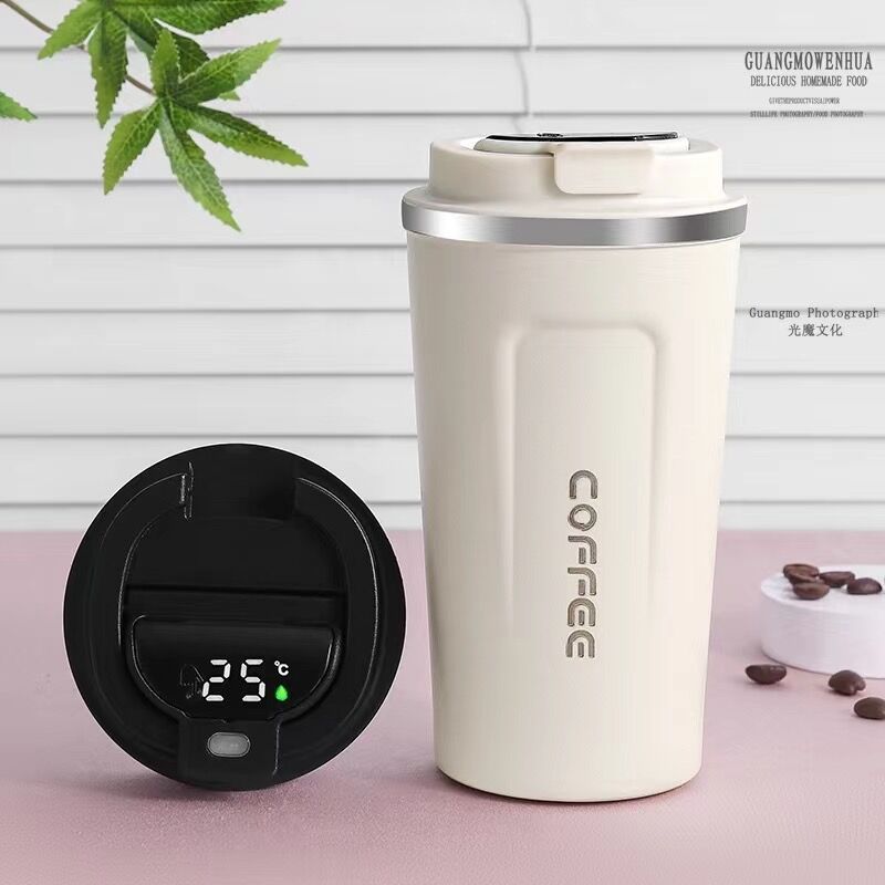 380ml 510ml led smart temperature display double wall 18/8 thermo coffee tumbler Vacuum Insulated travel stainless steel mug cup