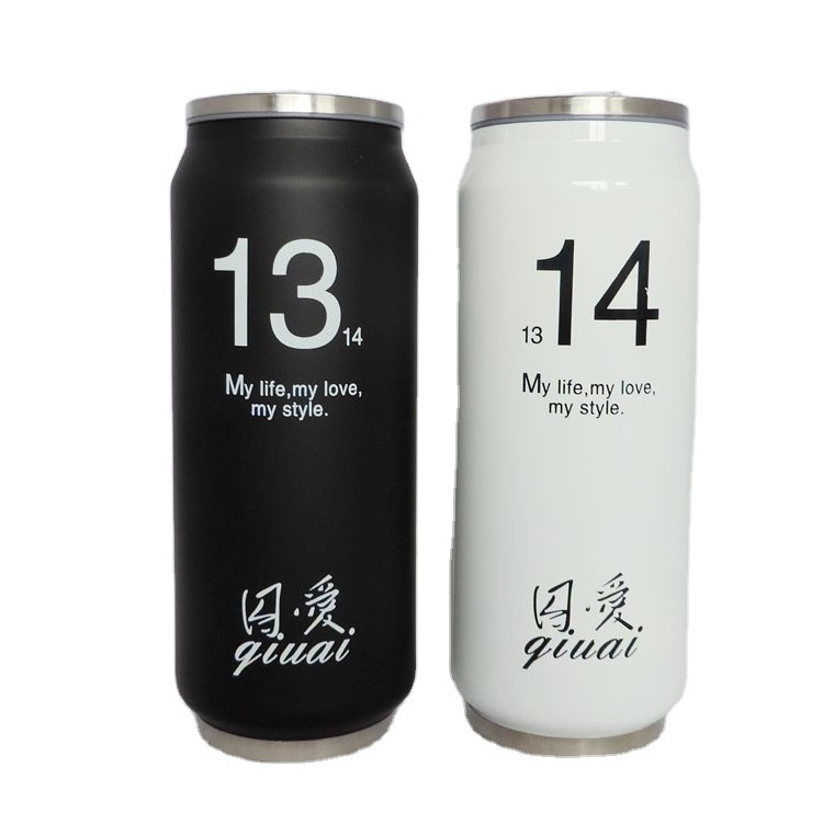 Custom 12 oz 17 oz 500 ml Cola can Vacuum Drinking Travel Coffee Mug Stainless Steel Cup Thermos Bottle