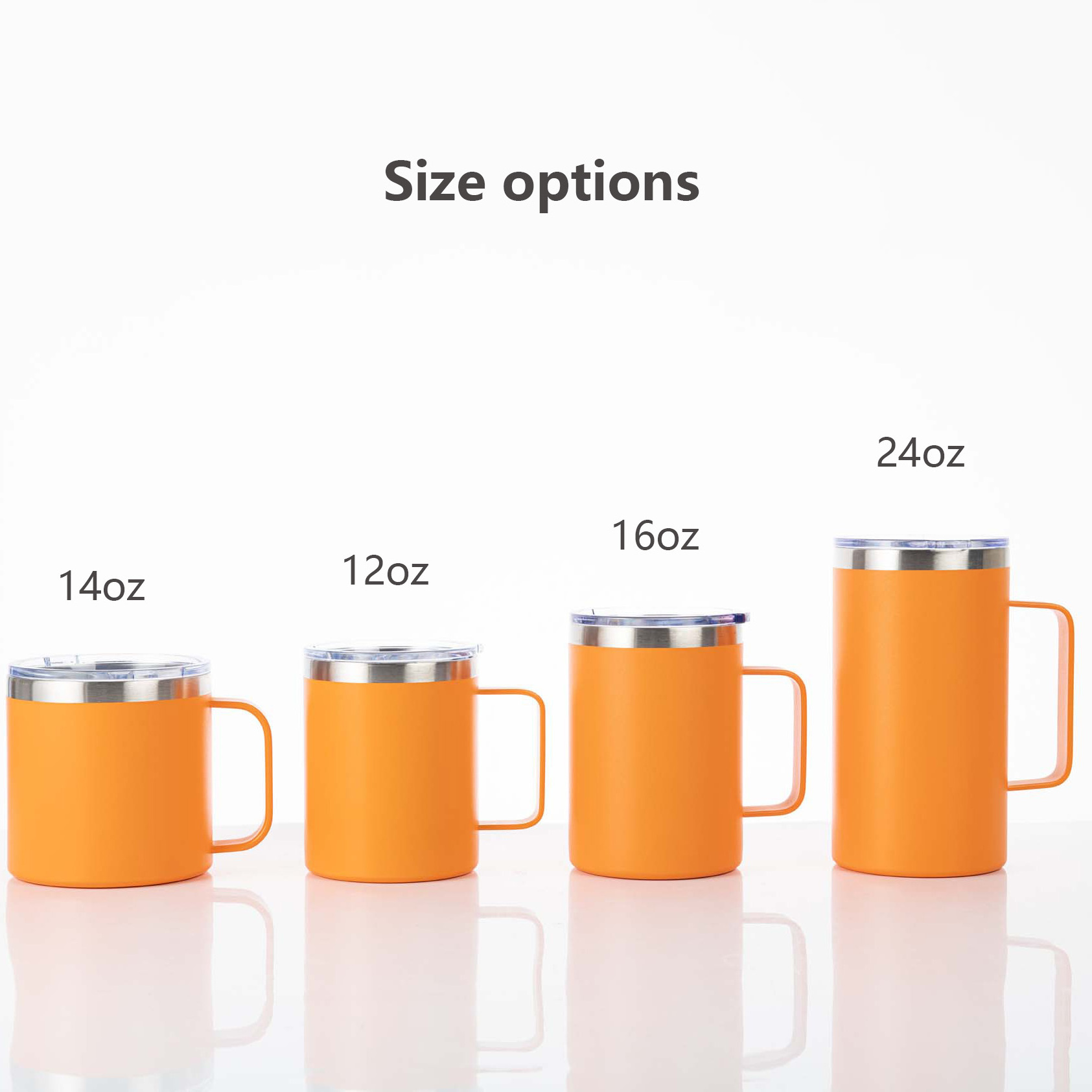 12 oz 14 oz 20 oz Coffee mug Stainless steel Double wall Thermos travel car Beer mug vacuum tumbler with handle and lid