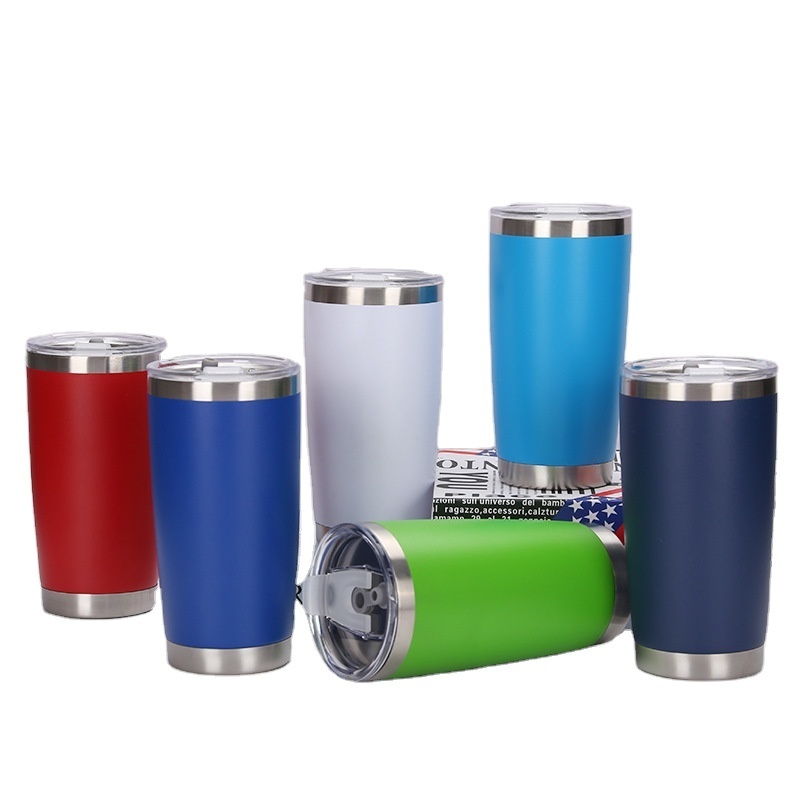 powder coated double wall  travel car beer milk New Arrival Custom stainless steal 20oz wholesale blank tumblers in bulk