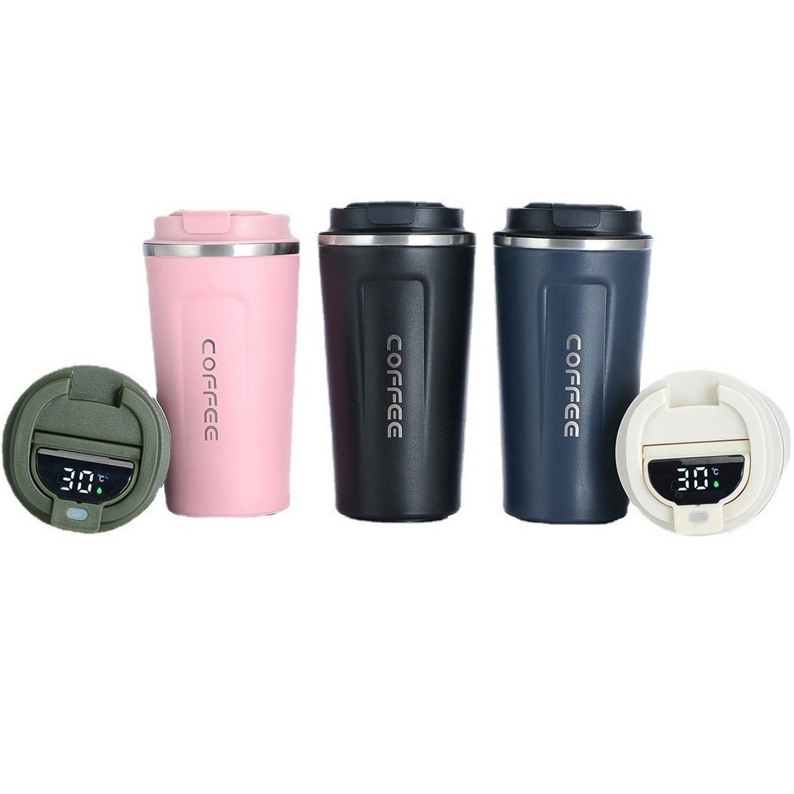 380ml 510ml led smart temperature display double wall 18/8 thermo coffee tumbler Vacuum Insulated travel stainless steel mug cup