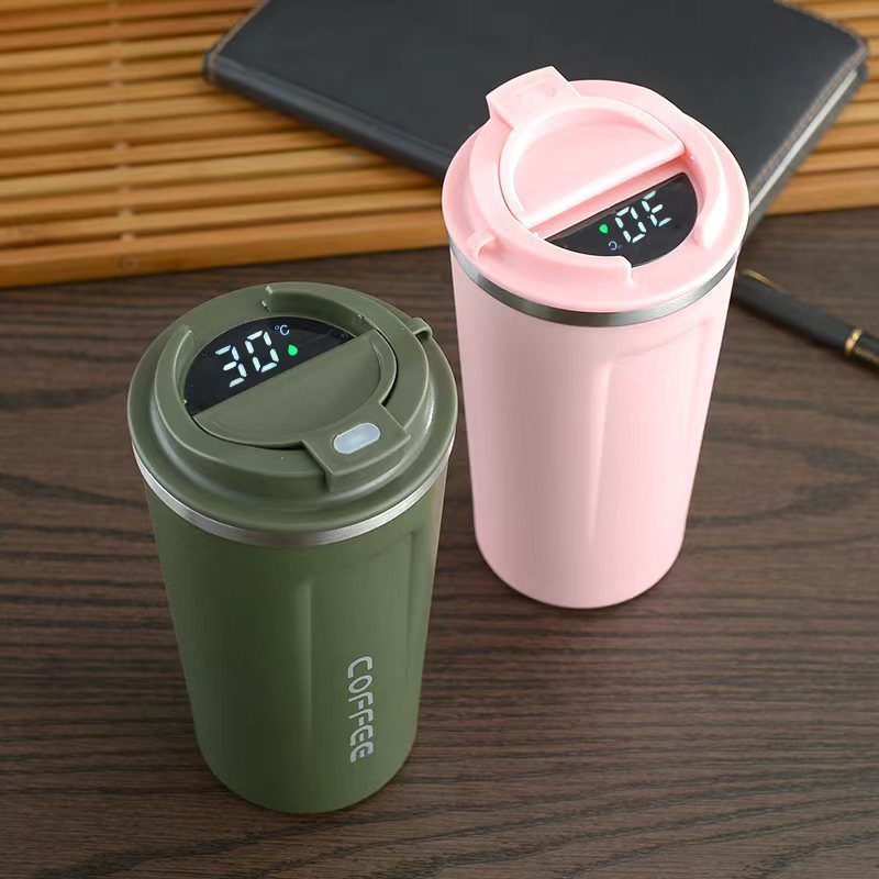 380ml 510ml  LED smart Temperature Display double wall stainless steel thermo coffee tumbler Vacuum Insulated travel cup mug