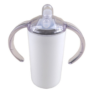 Top Selling 2023 wholesale sublimation straight child cups stainless steel baby cup kids 12 oz sippy cup with handle