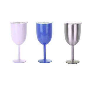 High Quality Stainless Steel Wine Glasses stainless steel goblet mug Metal Drinking Cup Stemmed Goblet